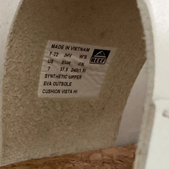 REEF cushion Vista Hi White Size 7 - Picture 8 of 10